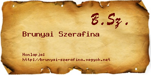 Brunyai Szerafina névjegykártya